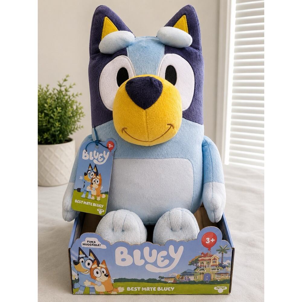 Bluey Best Mate Bluey Jumbo Plush 16” Moose Toys Stuffed Animal NWT